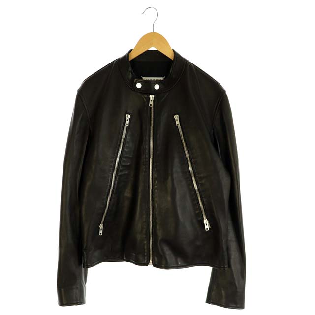 メゾンマルジェラ マルタンマルジェラ14 5-ZIP LEATHER JACKET ハの字 レザーライダースジャケット