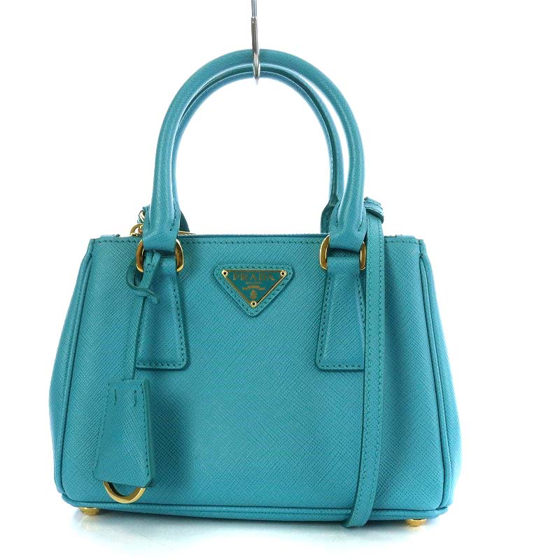 プラダ 1BH907 ガリレア サフィアーノレザースモール2WAYバッグ