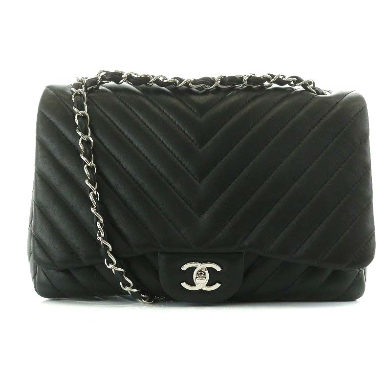 シャネル Vステッチ ラムスキン ココマーク ヴィンテージ チェーン ショルダーバッグ 13番台