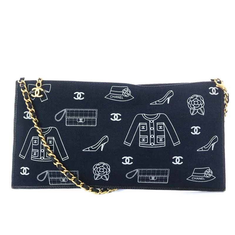 シャネル ココマーク アイコンプリント チェーンバッグ ポーチ