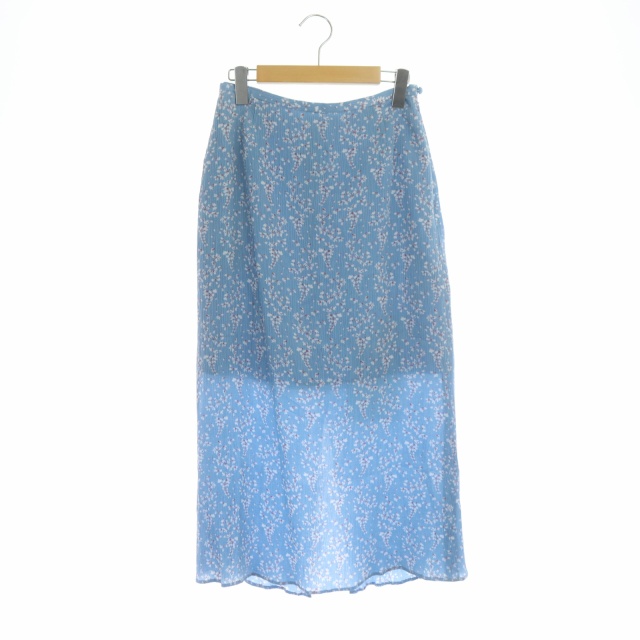 マメクロゴウチ 21ss Flower Hand-Printed Skirt-