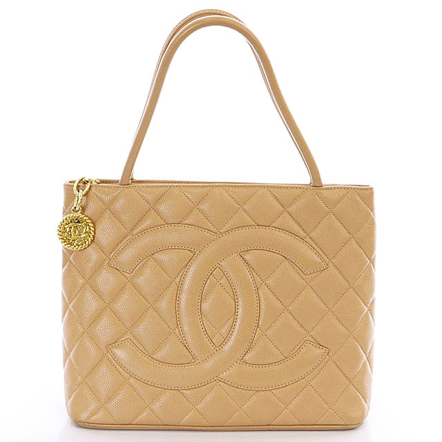シャネル A01804 復刻トート キャビアスキン ゴールド金具 8番台 トートバッグ