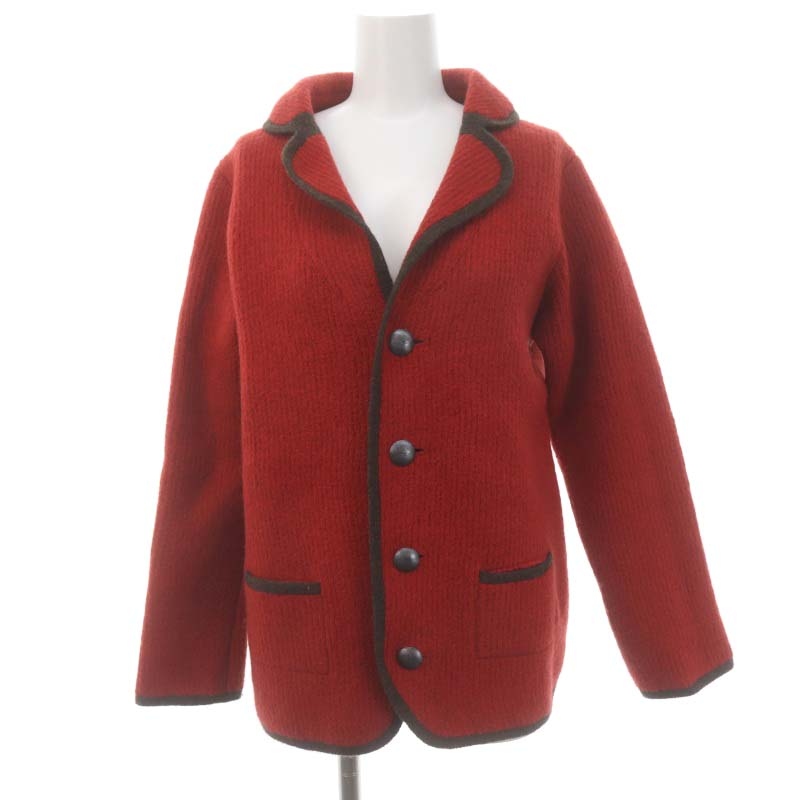 45R 縮絨ウール 前開き ニットジャケット カーディガン 45rpm - 45R