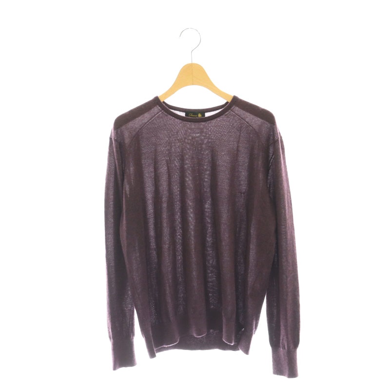 ドゥロワー 18Gカシミヤシルククルーネックニット