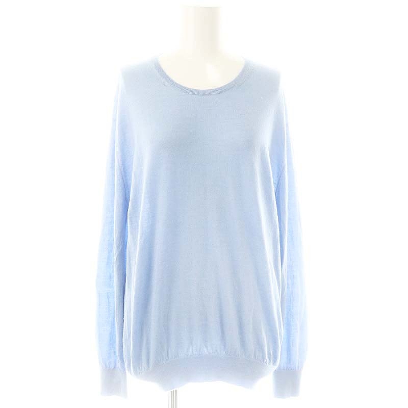 ドゥロワー 18G カシミヤシルククルーネックニット