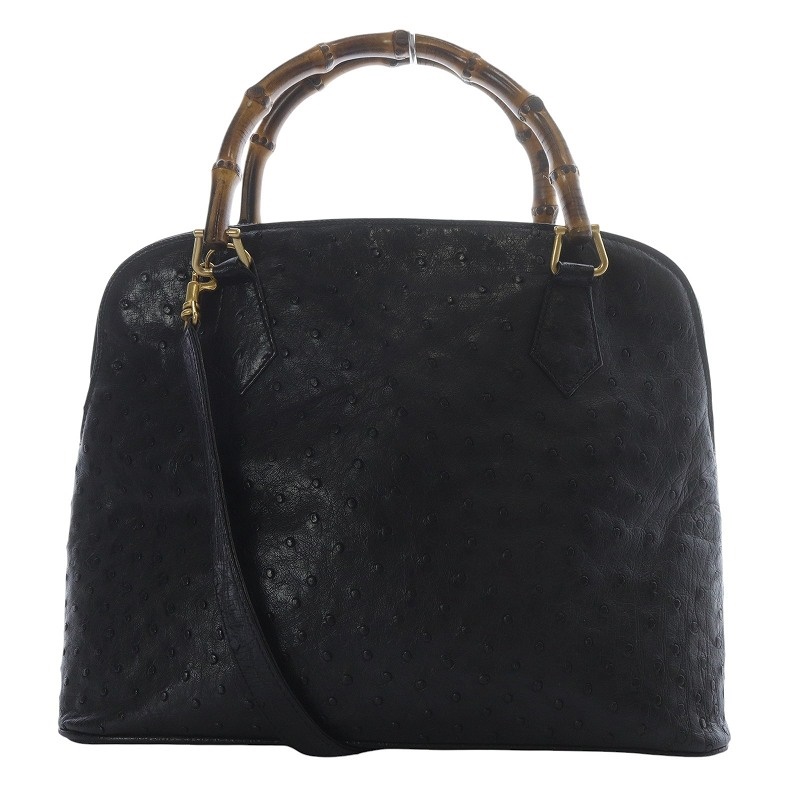 グッチ バンブー オーストリッチ 2WAYバッグ 000.221.0289