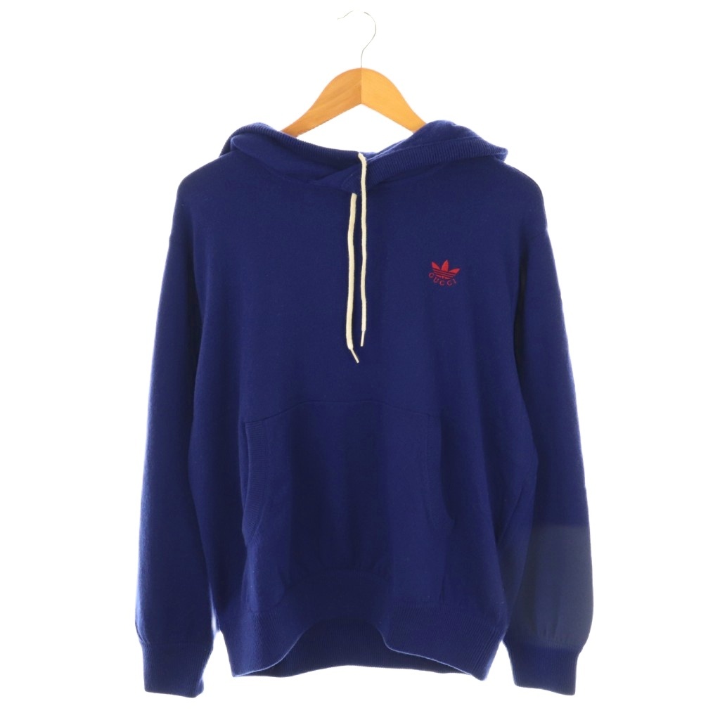 グッチ ×アディダス 700446ニットプルオーバーパーカー