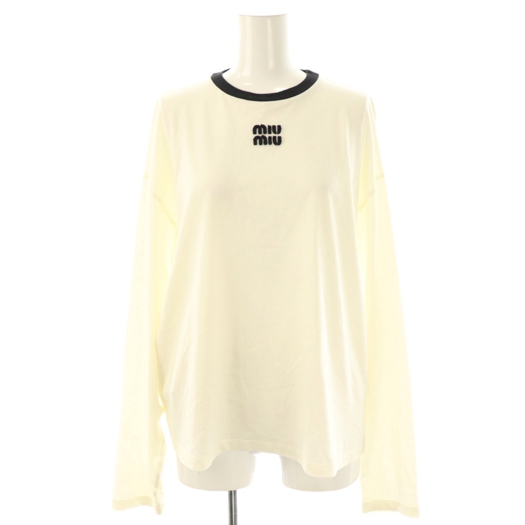 miumiu ブラウス 36 ミュウミュウ ビジューボタン miumiuフリル