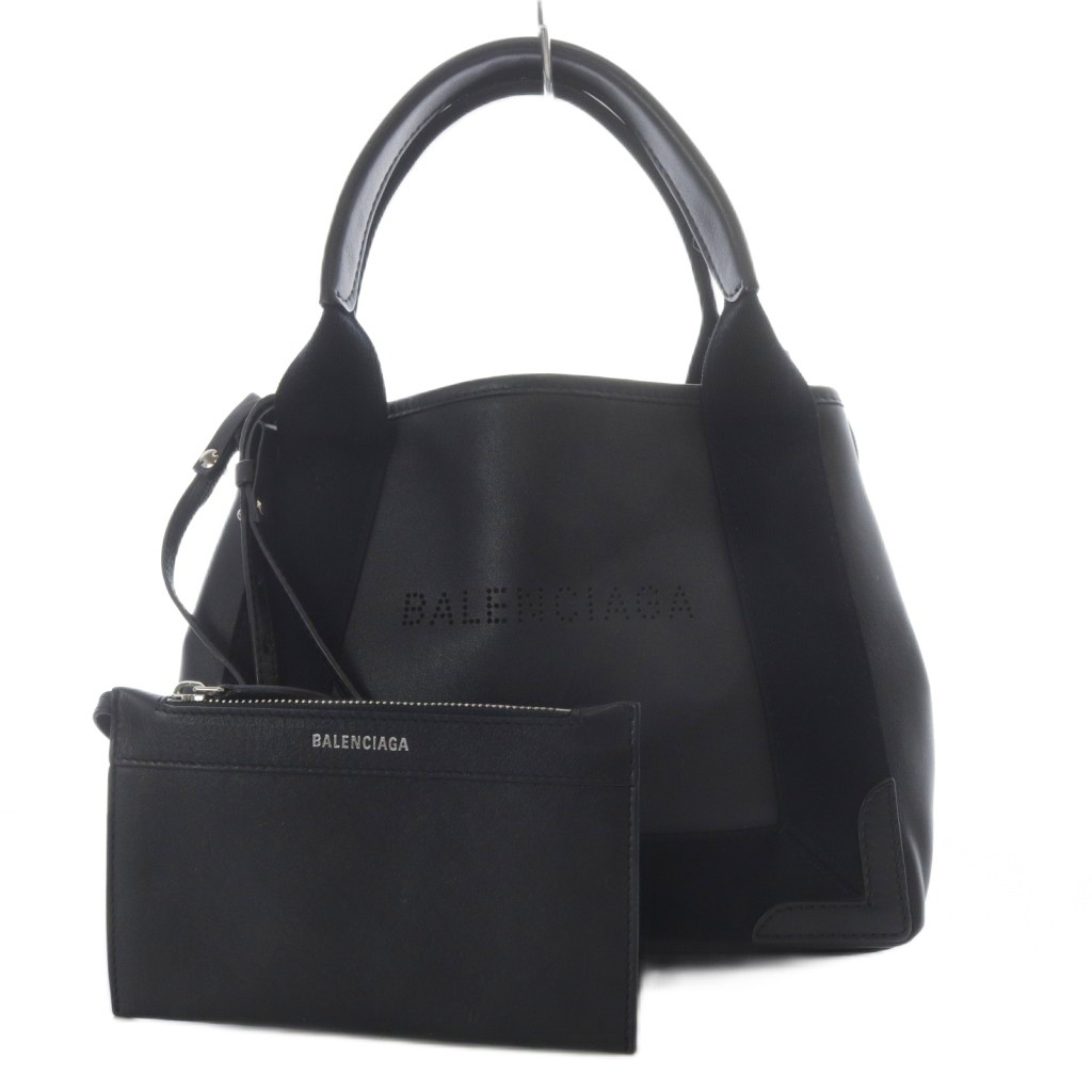バレンシアガ NAVY XS CABAS パンチングロゴ 2wayトートバッグ 390346