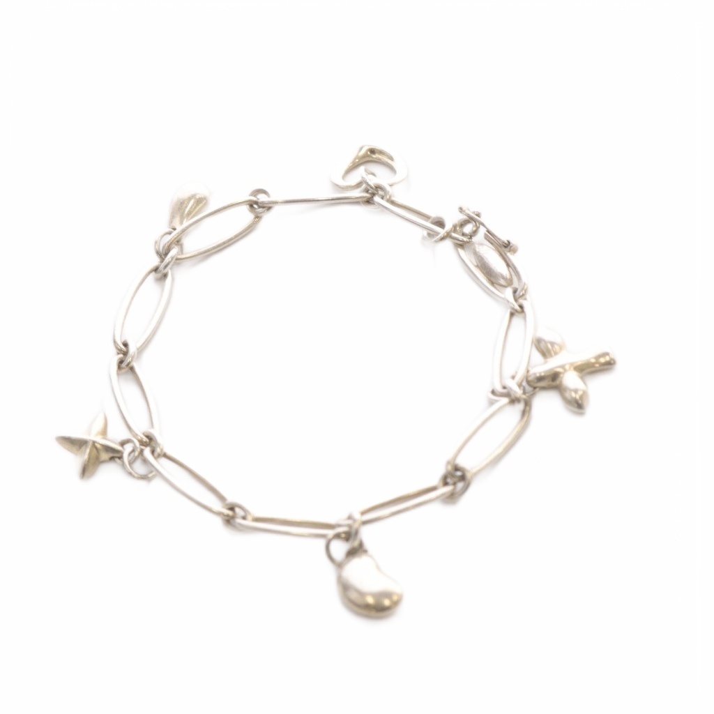 ティファニー 925 エルサペレッティ 5チャーム ブレスレット