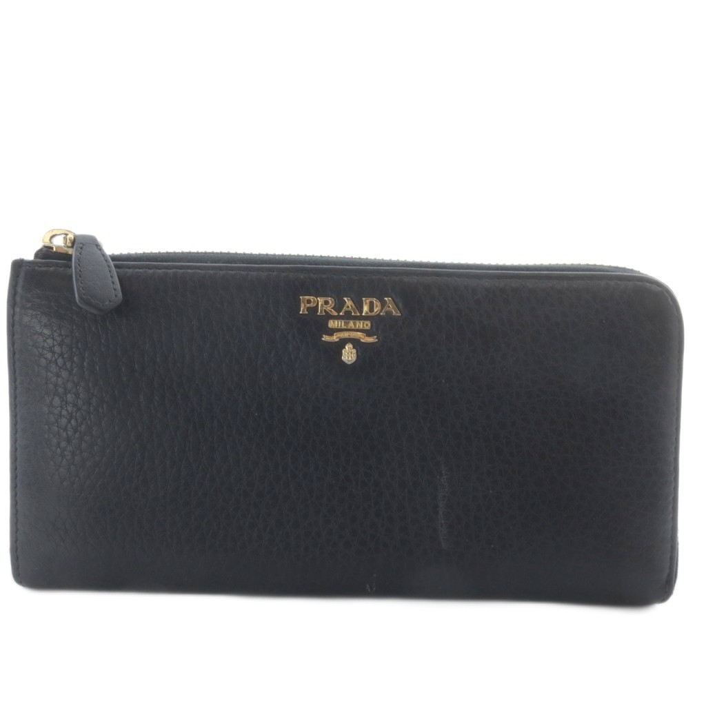 早い者勝ち PRADA プラダ 二つ折り レザー ナイロン 財布 折り財布 黒 